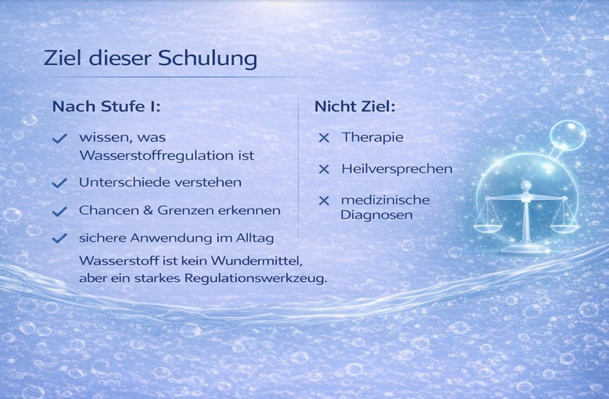 Ausbildung Wasserstoff Schulung Stufe 1